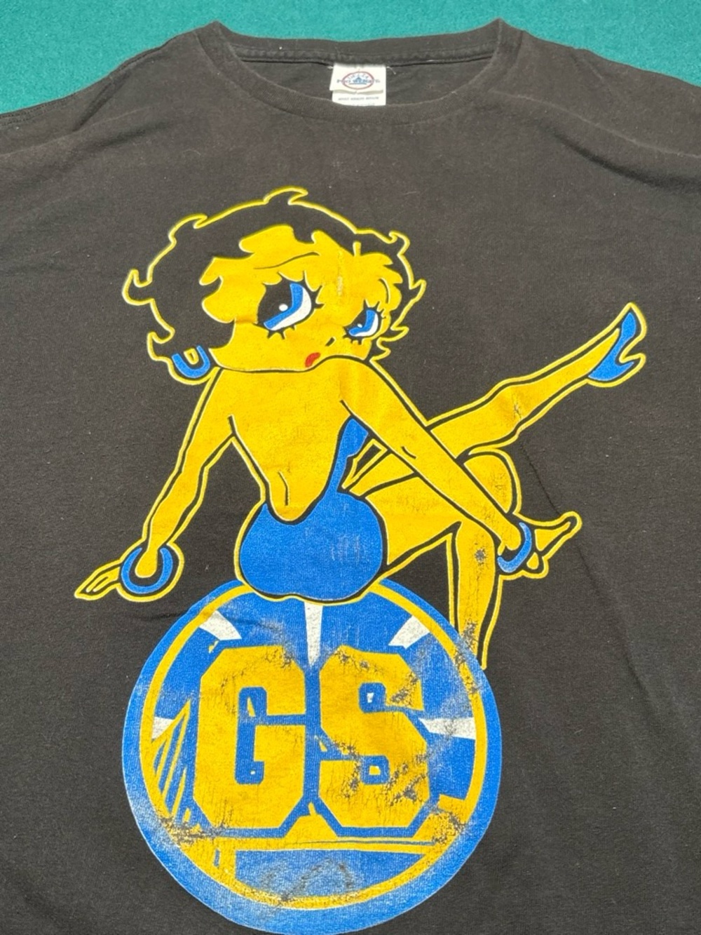 Vintage Betty Boop Golden State Warriors black T- shirt , XL , $24